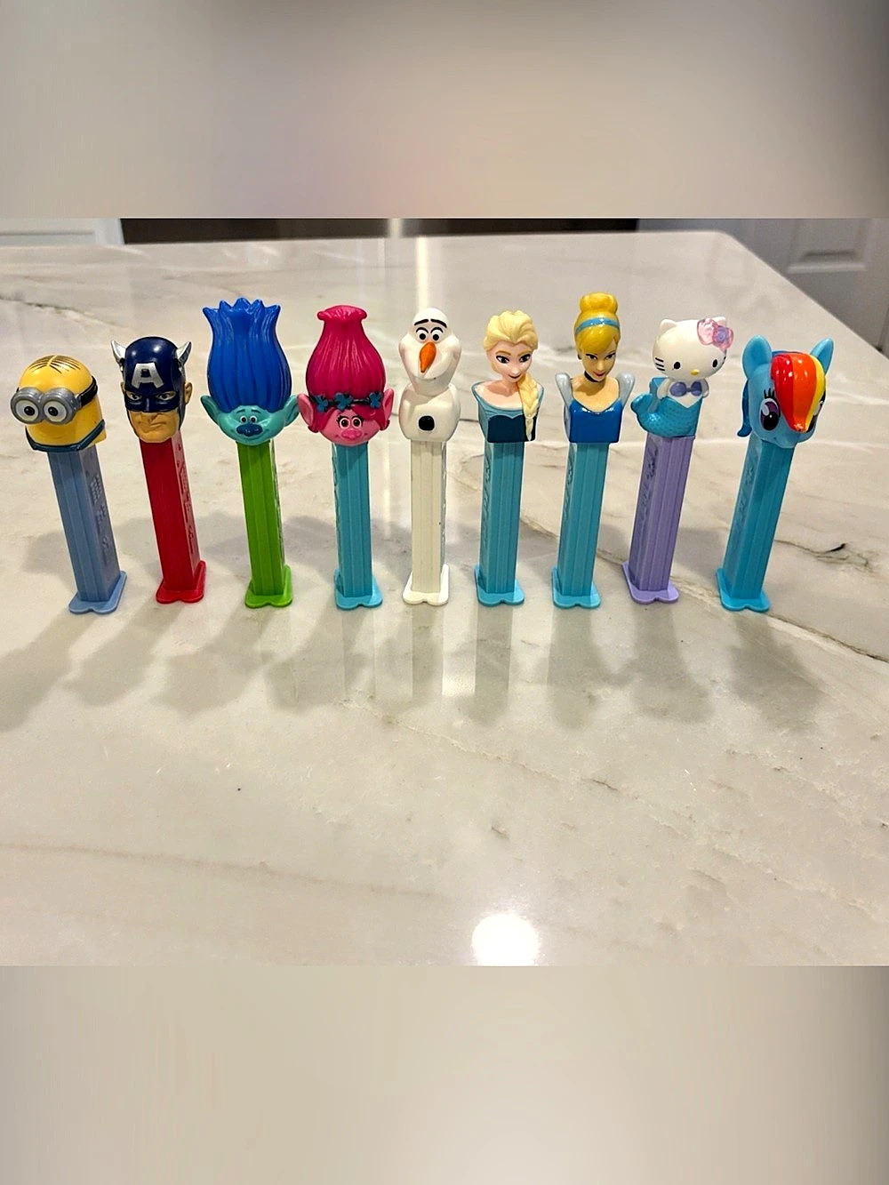 PEZ Assorted Character PEZ Dispensers Lot of 8 Dispensers Lot Multicolor